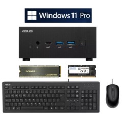 *BUNDLE* Asus Mini PC PN64, i3-1220P, 500GB Gen4 SSD, 16GB DDR5, Asus U2000 KB & Mouse, Windows 11 Pro - Boxed Separately