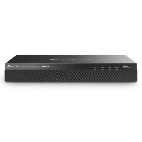 TP-LINK (VIGI NVR2016H-16MP) 16 Channel PoE+ Network Video Recorder, 16-Channel Live View, 4K HDMI Output, 140W PoE Budget, 2x S