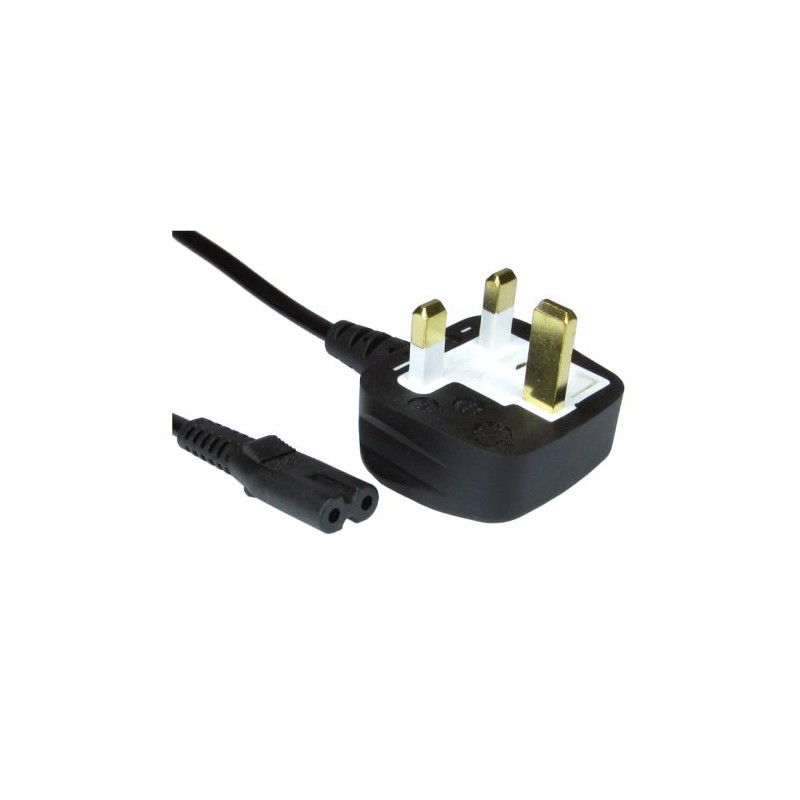 Spire UK Power Lead, Figure 8, Moulded Plug, 1.8 Metres