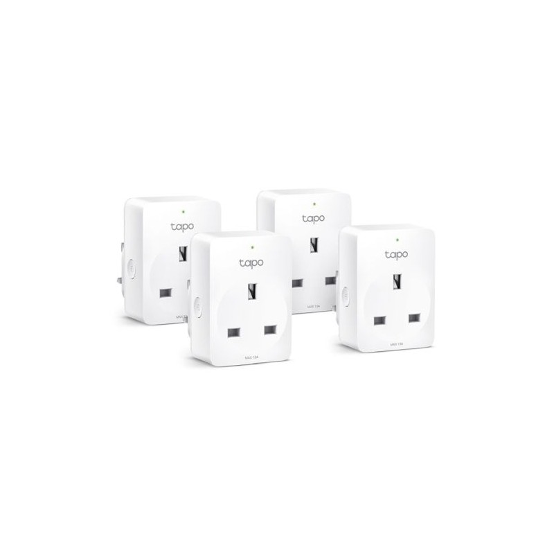 TP-LINK (TAPO P110 4-Pack) Mini Smart Wi-Fi Socket, Remote Access, Scheduling, Away Mode, Voice Control, Energy Monitoring