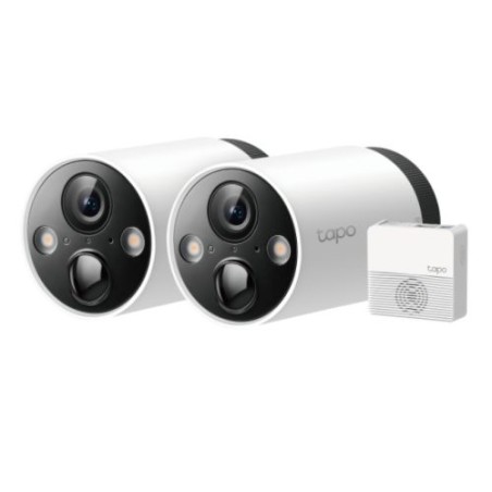 TP-LINK (TAPO C420S2) Smart Wire-Free 2K QHD Outdoor Security 2-Camera System, 180-Day Battery, Colour Night Vision, AI Detectio