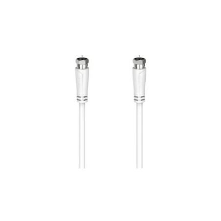 Hama SAT Connection Cable, F-Plug to F-Plug, 90dB, 1.5 Metre, White