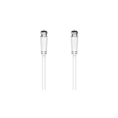 Hama SAT Connection Cable, F-Plug to F-Plug, 90dB, 3 Metres, White