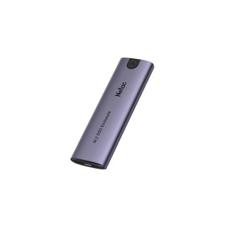Netac WH51 M.2 PCIe/SATA SSD Caddy, USB 3.1 Gen2 Type-C, Compatible with 2280/2260/2242/2230, Aluminium, USB A+C to USB-C Cable