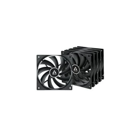 Arctic F12 Low Noise 12cm Case Fans (5 Pack), Black, 9 Blades, Fluid Dynamic, 1350 RPM, Value Pack