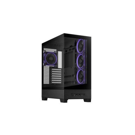 Asus A31 Plus ARGB Gaming Case w/ Front & Side Glass Windows, ATX, 4x ARGB Fans, USB-C, Angled Base, Asus BTF Compatible, Black