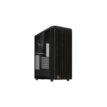 Asus ProArt PA401 Wood TG Gaming Case w/ Glass Panel, ATX, Front Grill, 2x 16cm Fans, PWM Fan Hub, USB-C 20Gps, Black