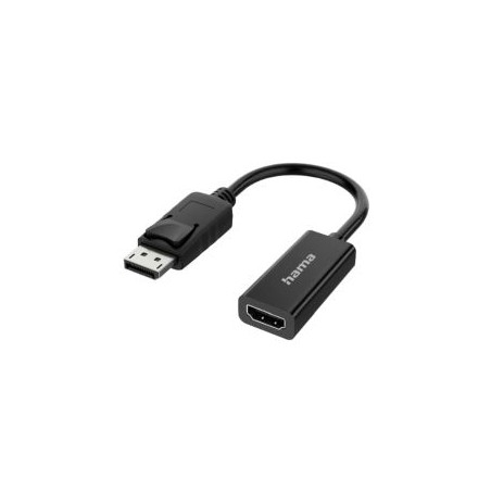 Hama DisplayPort Male to HDMI Female Converter, Ultra-HD 4K, Black, *Eco-Friendly Packaging*