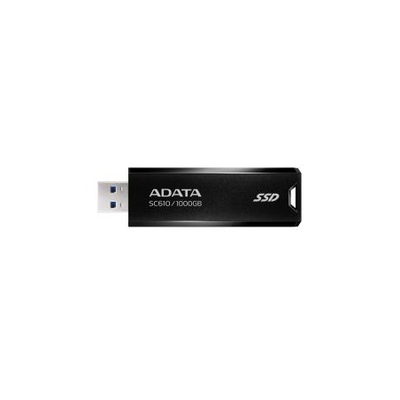 Adata SC610 1TB Pocket Size External SSD, USB 3.2 Gen2 Type-A, Capless Retractable Design, Key Ring
