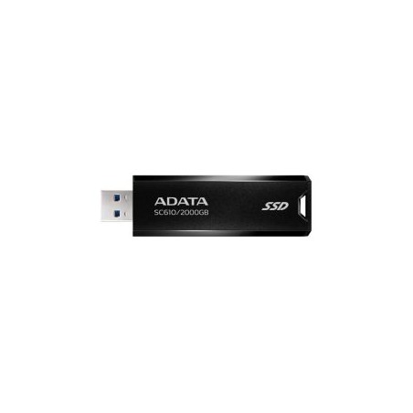 Adata SC610 2TB Pocket Size External SSD, USB 3.2 Gen2 Type-A, Capless Retractable Design, Key Ring