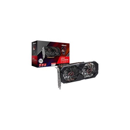 Asrock RX6500 XT Phantom Gaming 8GB OC, 8GB DDR6, HDMI, DP, 2825MHz Clock, Overclocked