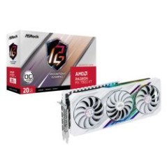 Asrock RX7900 XT Phantom Gaming White 20G OC, PCIe4, 20GB DDR6, HDMI, 3 DP, 2450MHz Clock, RGB, Overclocked