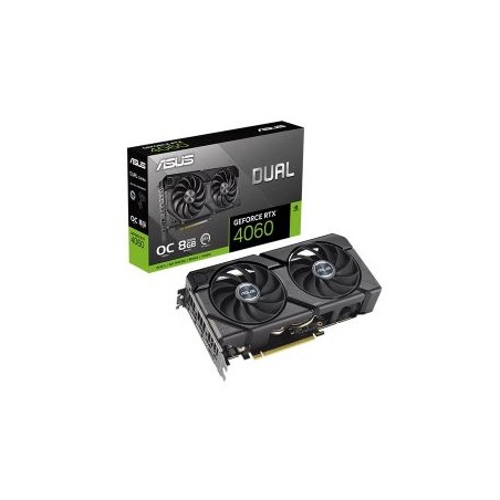 Asus DUAL RTX4060 EVO OC, PCIe4, 8GB DDR6, HDMI, 3 DP, 2535MHz Clock, Overclocked