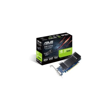 Asus GeForce GT1030, 2GB DDR5, PCIe3, DVI, HDMI, 1506MHz Clock, Silent, Low Profile (Bracket Included)