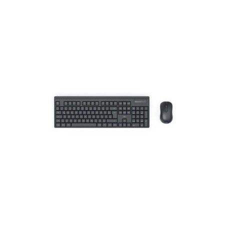 Hama WKM-100 Wireless Keyboard and Mouse Desktop Kit, Multimedia, Ambidextrous 1200 DPI Mouse, Black