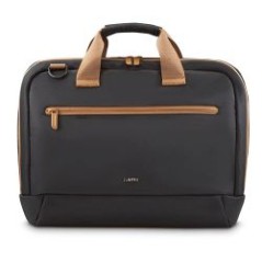 Hama Ultra Lightweight Laptop Bag, Up to 16.2", Padded Compartment, Front Pocket, Trolley Strap, Water-Repellent, Eco-Friendly, 