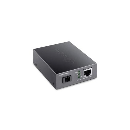 TP-LINK (TL-FC311B-2) Gigabit WDM Media Converter, Fiber up to 2km, Auto-Negotiation RJ45 Port, GB SC Fiber Port, 1310 nm TX, 15