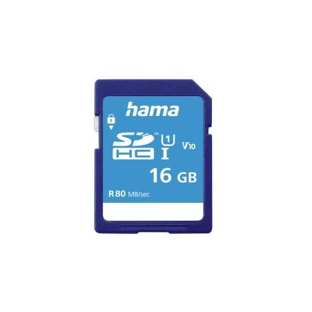 Hama 16GB SDHC Card, UHS-I Class 10, 80MB/s