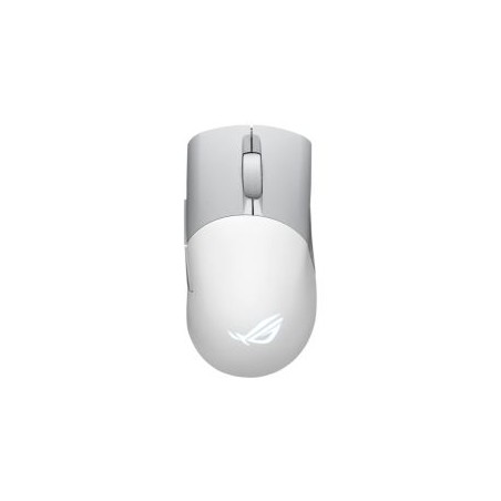 Asus ROG Keris AimPoint Wired/Wireless/Bluetooth Optical Gaming Mouse, 36000 DPI, Swappable Switches, RGB, Mouse Grip Tape, Whit