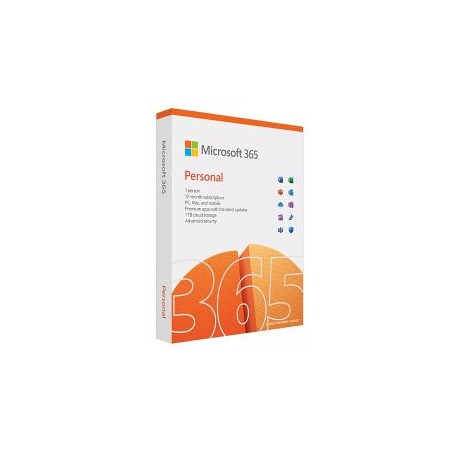 Microsoft Office 365 Personal, 1 User, Up to 5 Devices, 1 Year Subscription, 32 & 64 bit, Medialess