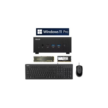 *BUNDLE* Asus Mini PC PN64, i3-1220P, 500GB Gen4 SSD, 16GB DDR5, Asus U2000 KB & Mouse, Windows 11 Pro - Boxed Separately