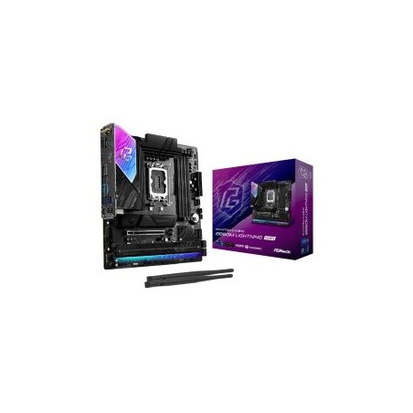 Asrock B860M LIGHTNING WIFI, Intel B860, 1851, Micro ATX, 4 DDR5, HDMI, DP, TB4, Wi-Fi 6E, 2.5G LAN, RGB, 4x M.2