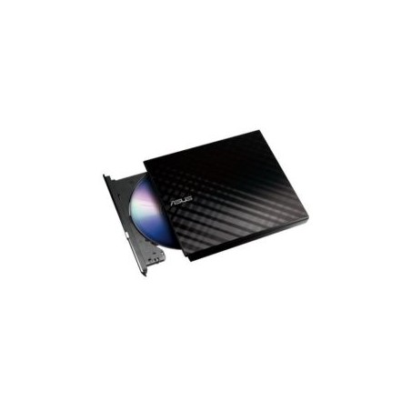 Asus (SDRW-08D2S-U LITE) External Slimline DVD Re-Writer, USB, 8x, Black, Cyberlink Power2Go 8