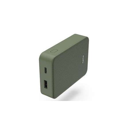 Hama Colour 10 Green 10000mAh Fast Charge Powerbank, USB-A & USB-C, LED Capacity Indicator