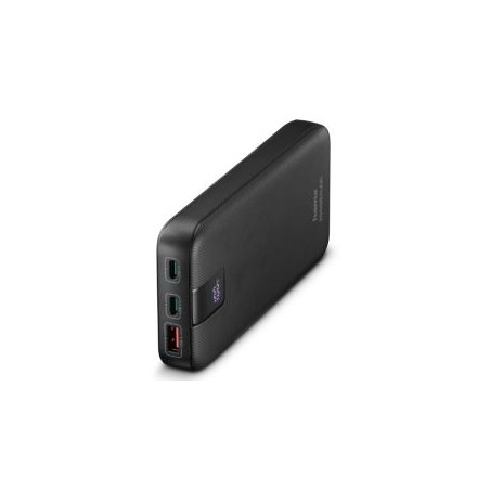 Hama PD 20 20000mAh Fast Charge Powerbank, USB-A, 2x USB-C, LED Capacity Indicator, Grey