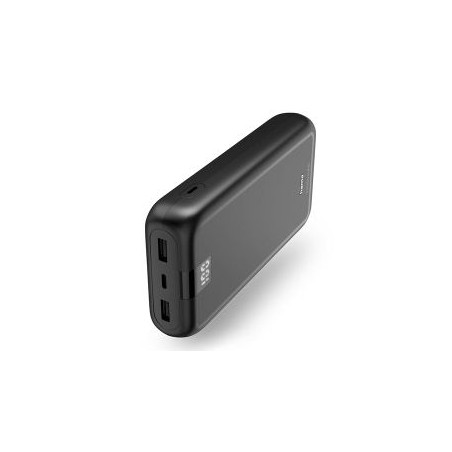 Hama Performance 24 24000mAh Fast Charge Powerbank, 2x USB-A, USB-C, LED Capacity Indicator, Grey