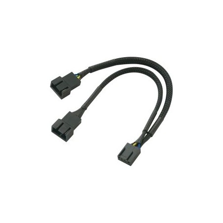Akasa PWM Fan Splitter Cable, 2 PWM Fans from Single PWM Header, 15cm