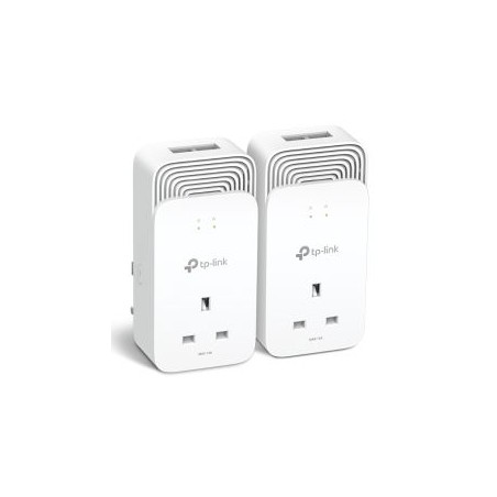 TP-LINK (PG2400P KIT) Wired 1428Mbps G.hn2400 Powerline Adapter Kit, AC Pass Through, 2-Port, Power Saving Mode
