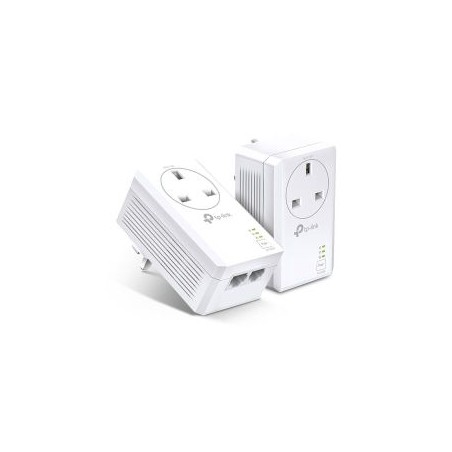 TP-LINK (TL-PA7027P KIT) AV1000 GB Powerline Adapter Kit, 2-Port, AC Pass Through