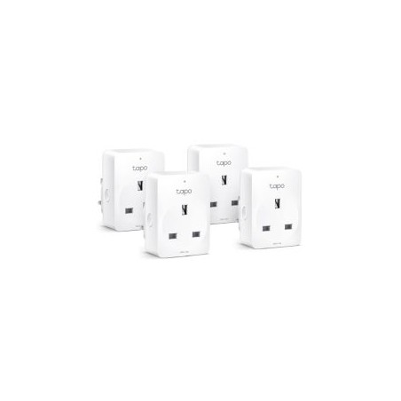 TP-LINK (TAPO P110 4-Pack) Mini Smart Wi-Fi Socket, Remote Access, Scheduling, Away Mode, Voice Control, Energy Monitoring