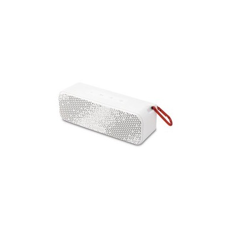 Hama PowerBrick 2.0 Bluetooth/3.5mm Jack 8W Portable Loudspeaker, 2500mAh Battery, IPX4 Waterproof, Carabiner, White