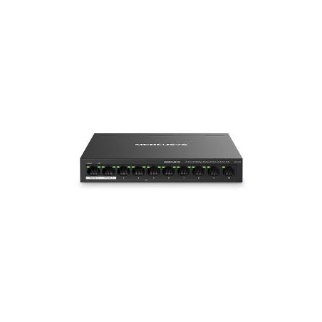 Mercusys (MS110P) 10-Port 10/100Mbps Desktop Switch with 8-Port PoE+, Metal Case