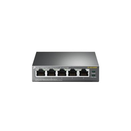 TP-LINK (TL-SG1005P) 5-Port Gigabit Unmanaged Desktop Switch, 4 Port PoE+, Steel Case