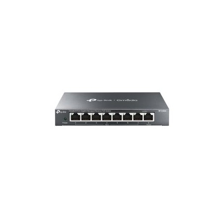 TP-LINK (RP108GE) 8-Port Gigabit Managed Reverse PoE Switch, 7 PoE Input & 1 PoE Output, DC Output, Metal Casing