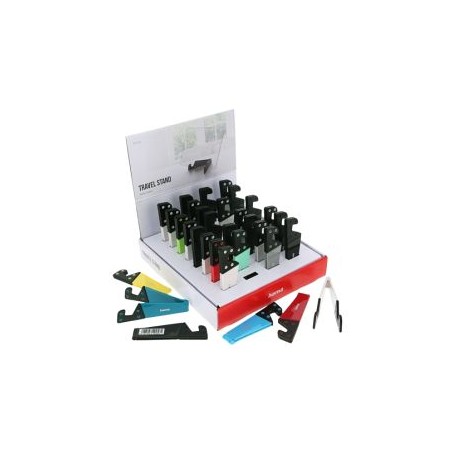 Hama (Travel) Holders for Tablets/Smartphones x32 Multipack, Foldable, Sturdy Plastic, Multiple Colours, Display Case Included