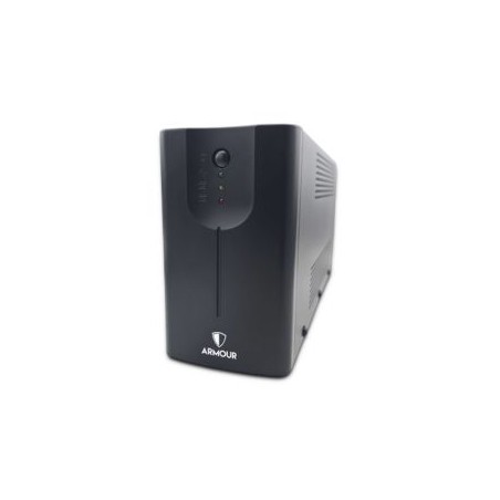 Armour 850VA UPS, 480W, LED Indicators, 2x UK Plug, 2x RJ45, USB