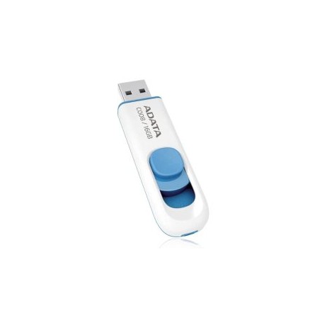 ADATA 16GB C008 USB 2.0 Memory Pen, Retractable, Capless, White