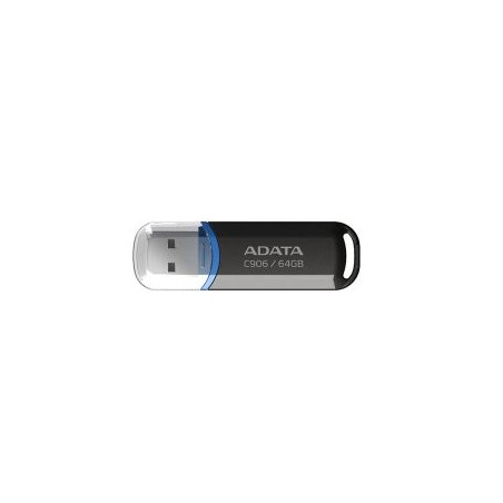 ADATA 64GB C906 USB 2.0 Memory Pen, Compact, Black & Blue