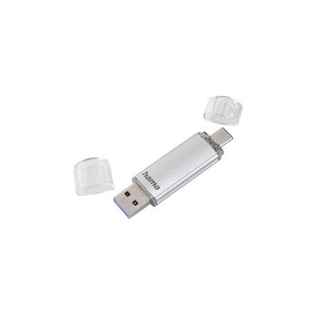 Hama C-Laeta 16GB USB-A & USB-C Memory Pen, Metal Casing, OTG, 40MB/s, Silver